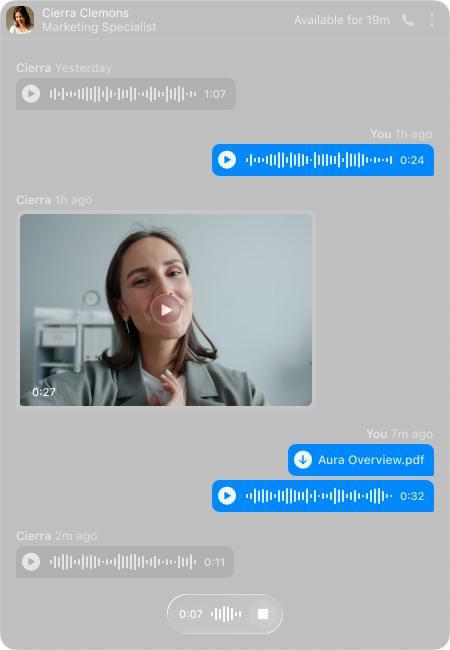Nörth messages panel